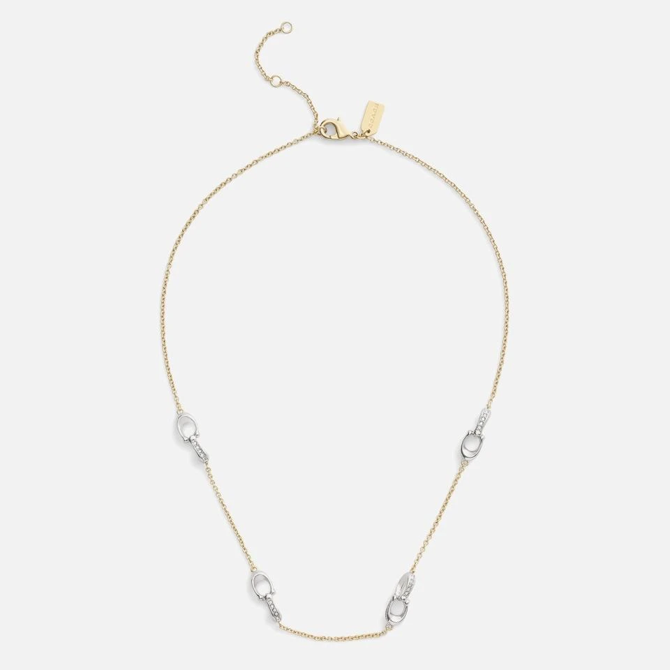 Coach Coach Signature Pavé C Strand Gold-Toned Necklace 1