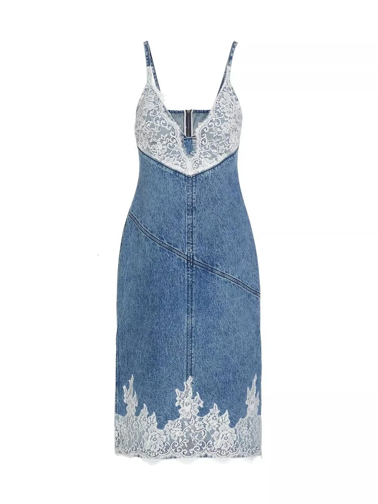 3.1 Phillip Lim Lace-Embellished Denim Midi-Dress 1