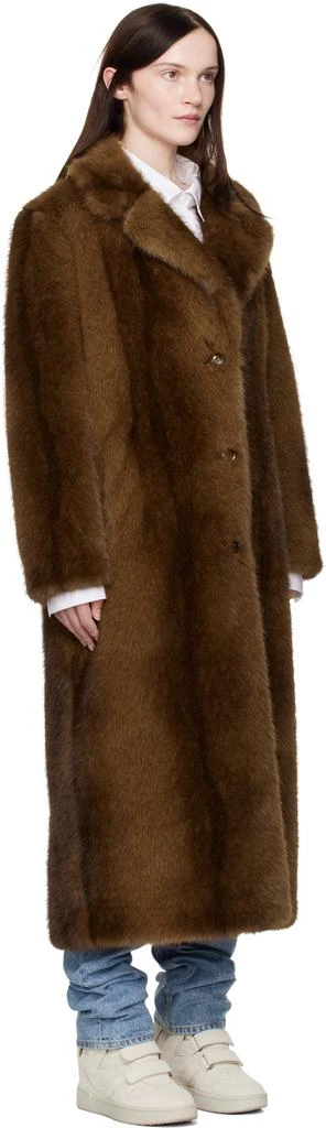 STAND STUDIO Brown Nora Faux-Fur Coat 2
