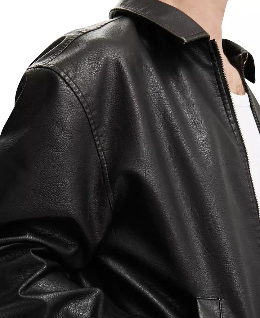 Cotton On Men's Artificial Leather Harrington Jacket 5