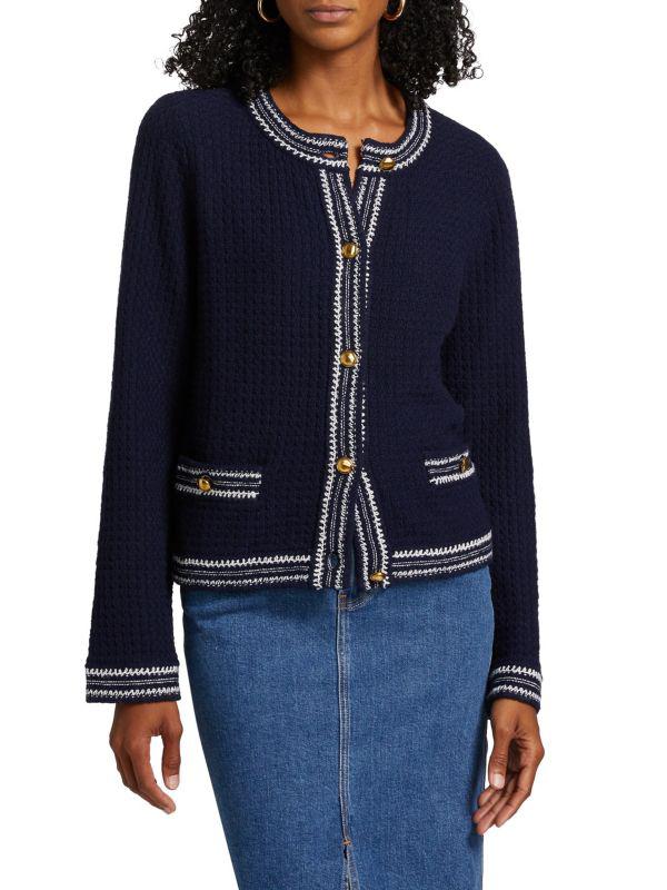 Design History Contrast-Trim Cardigan