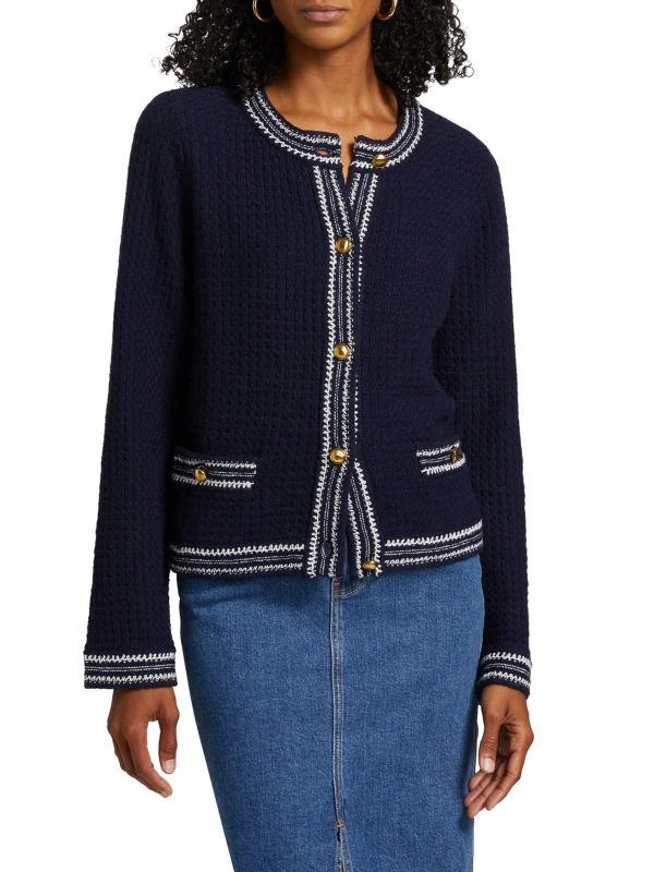 Design History Contrast-Trim Cardigan 1