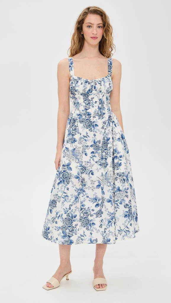 Moon River Corset Floral Midi Dress 1