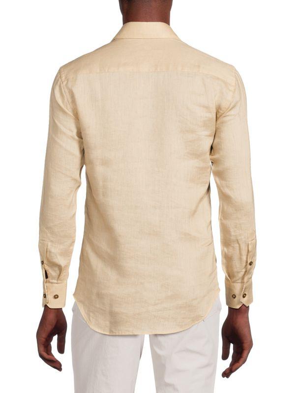 Bertigo Contrast Cuff Linen Sportshirt