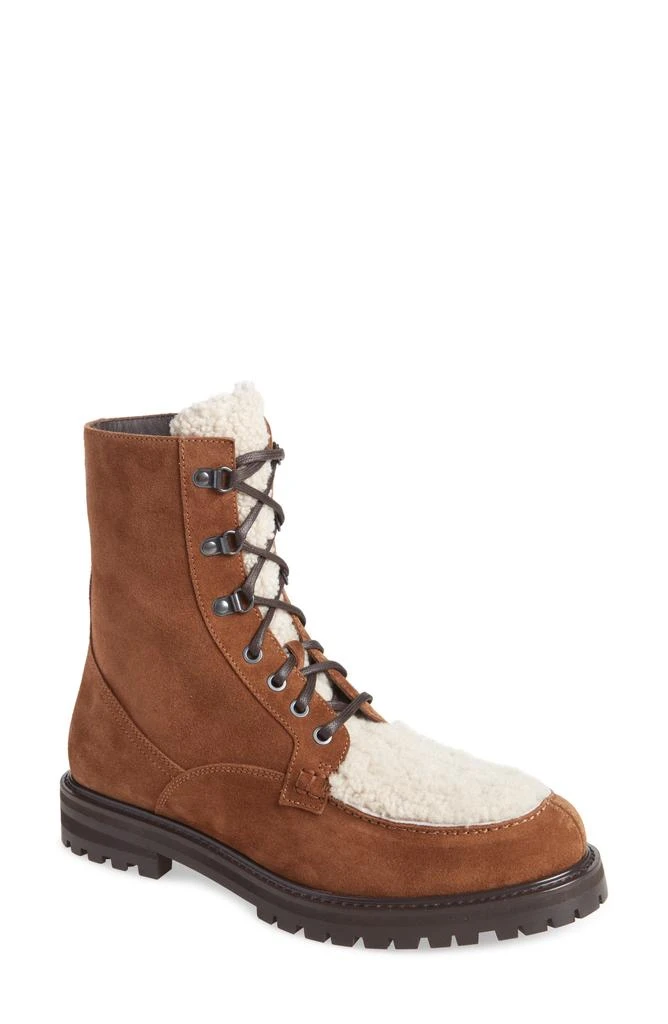 Aquatalia Isaac Genuine Shearling Moc Toe Boot 1