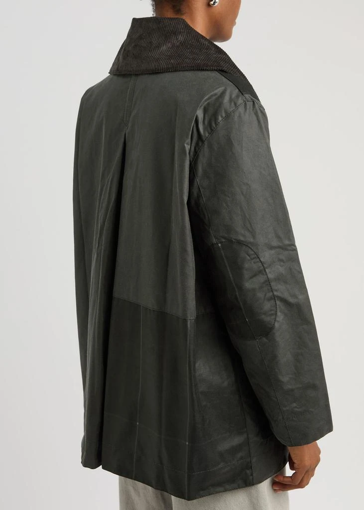 Barbour X Ganni Duffle panelled waxed cotton coat 3