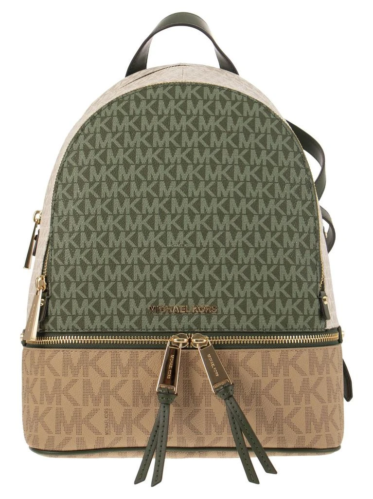 Michael Michael Kors Michael Michael Kors Rhea Logo Plaque Zip-Up Backpack 1