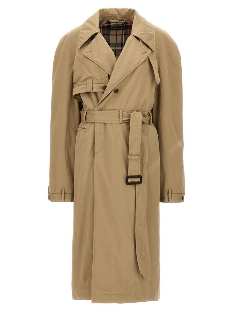 コート BALENCIAGA Check lining oversize trench coat Balenciaga Balenciaga Check Lining Oversize Trench Coat