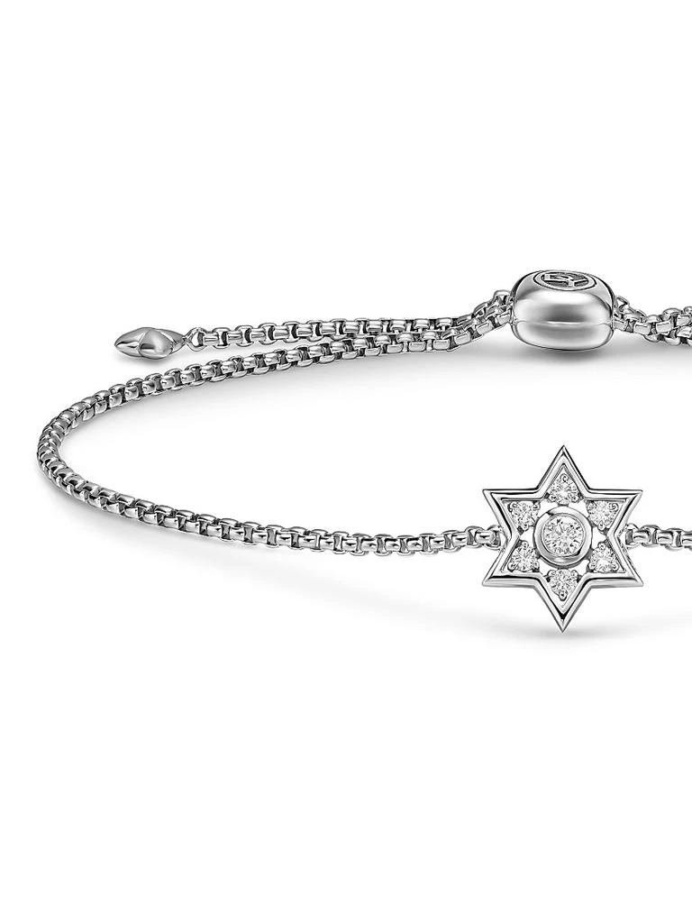 David Yurman Star of David Station Bracelet in Sterling Silver with Diamonds 12MM 5