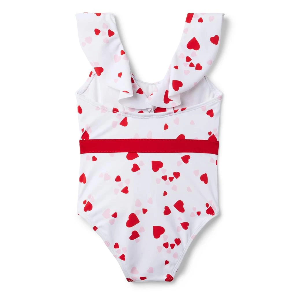 Janie and Jack Printed Heart One-Piece Swimsuit (Toddler/Little Kids/Big Kids)) 2