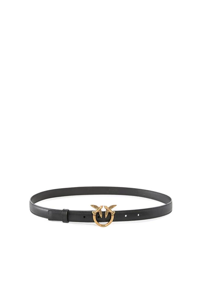 PINKO Love birds thin leather belt 2cm 1