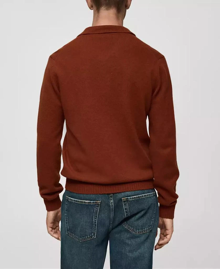 Mango Men's Wool-Blend Polo-Collar Sweater 6
