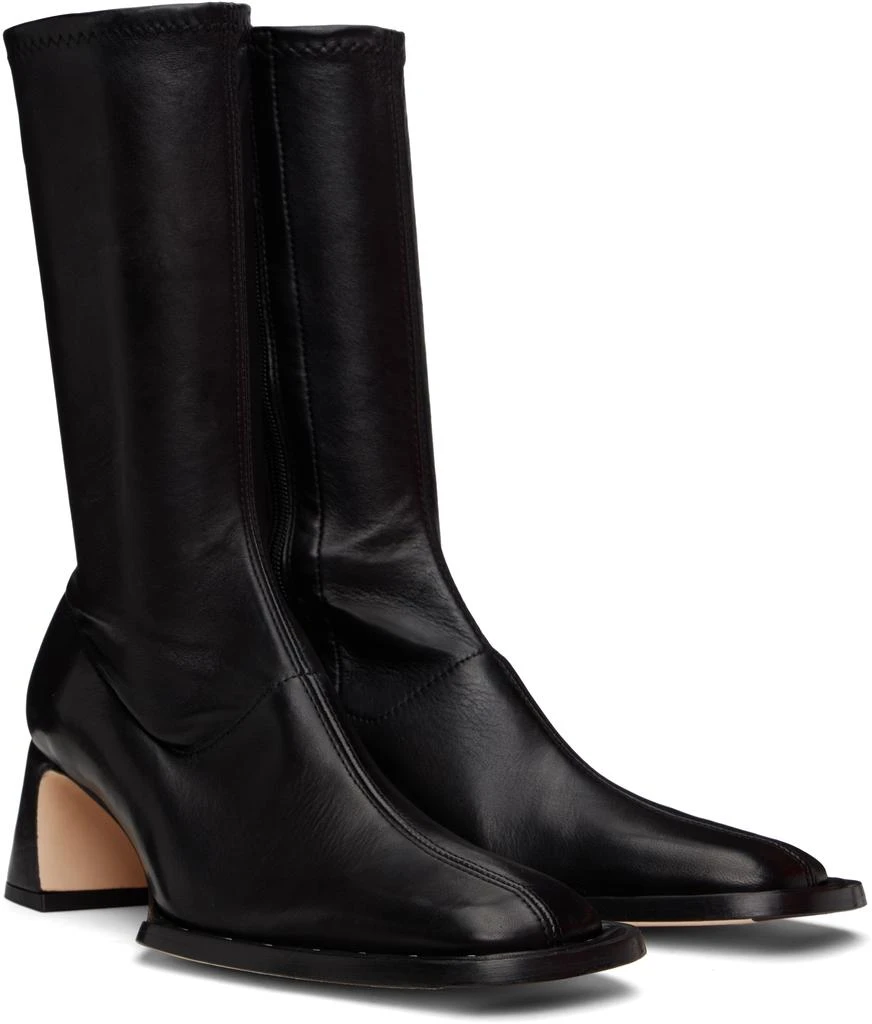 MIISTA Black Chastity Stretch Boots 4