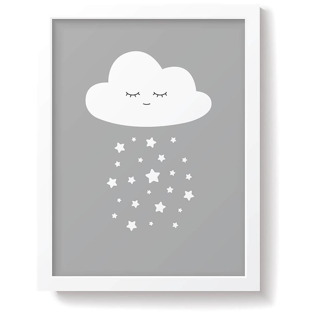 The Hut Snüz Cloud Nursery Print - Grey