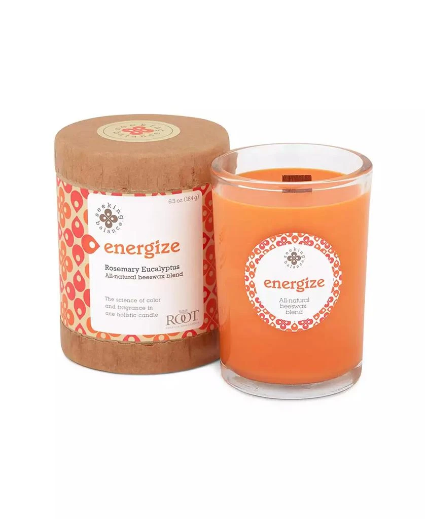 ROOT CANDLES Seeking Balance Energize Rosemary Eucalyptus Spa Jar Candle, 6.5 oz