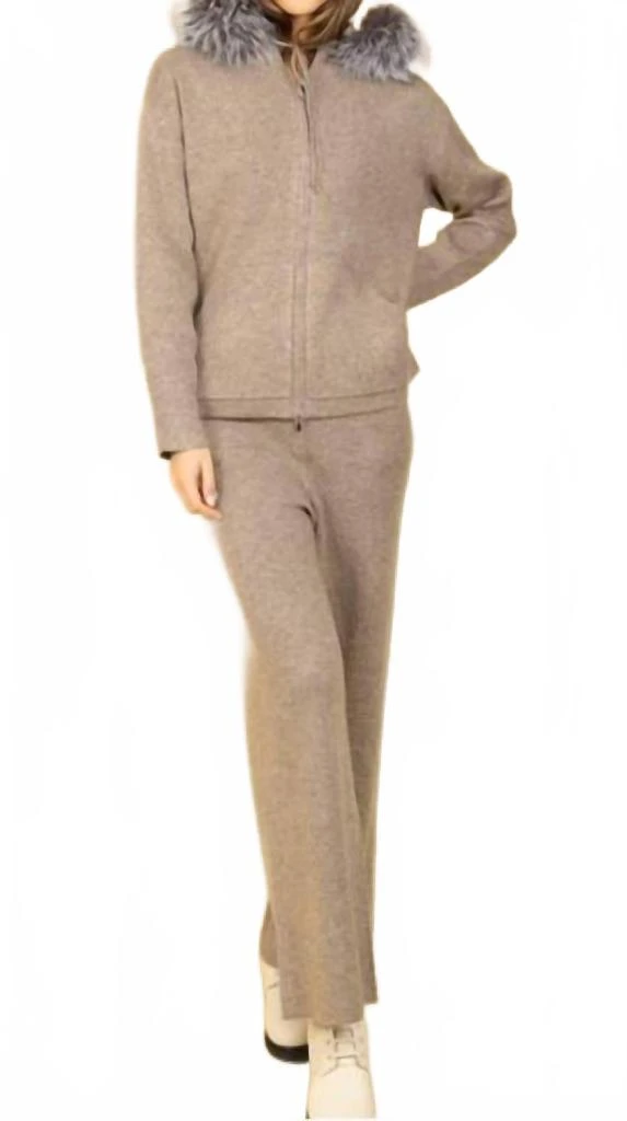 JESSIE LIU Kendra Tracksuit In Khaki