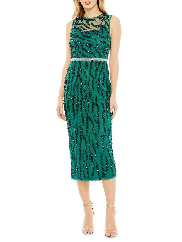 Mac Duggal Sequin Sheath Midi-Dress 1