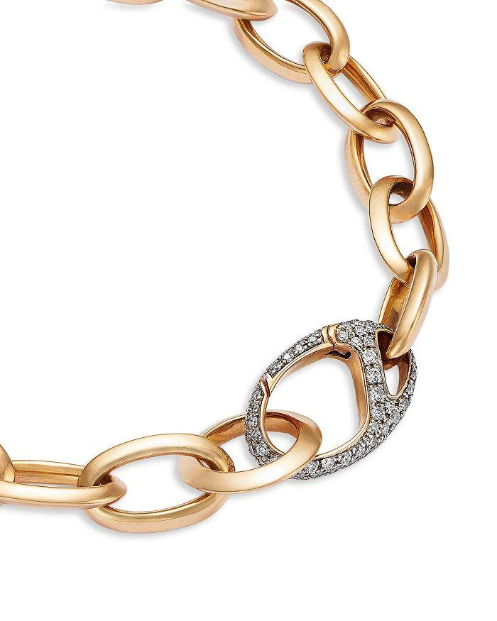 Walters Faith 18K Rose Gold Garnett Diamond Pavé Clasp Open Link Bracelet 3