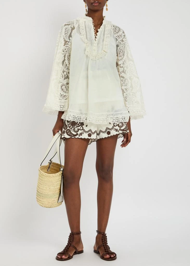 Zimmermann Ascension Lace Yoke Tunic ramie tunic 4
