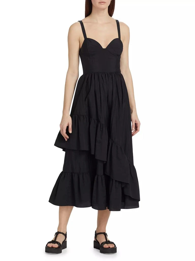Cinq à Sept Amy Asymmetric Ruffle Midi-Dress 3