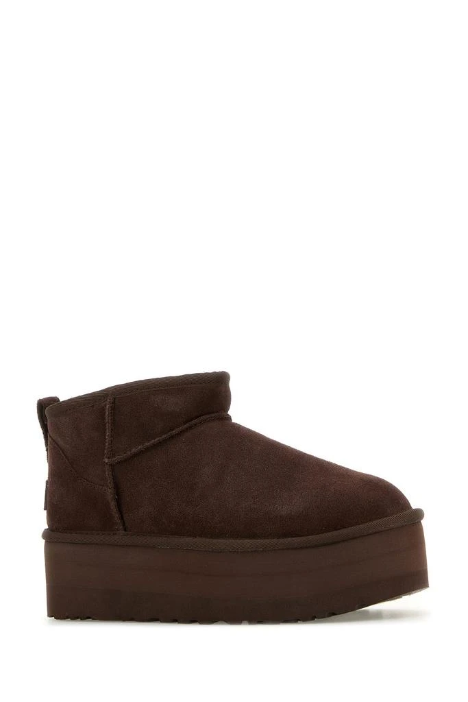 UGG Chocolate suede Classic Ultra Mini Platform ankle boots 1