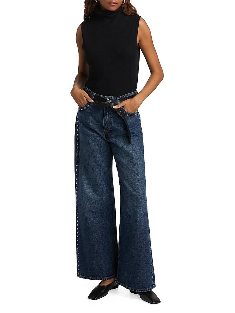 Reformation Cary Studded High-Rise Slouchy Jeans 2