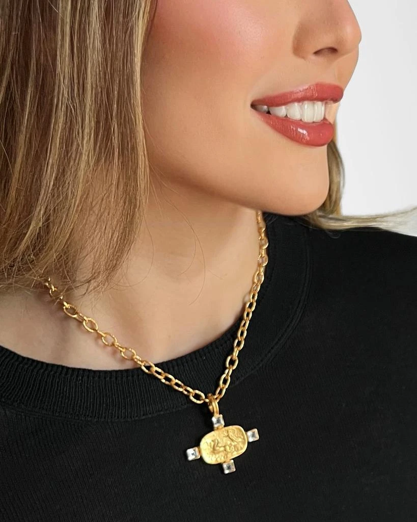 Dina Mackney Chariot and White Topaz Pendant Necklace 2