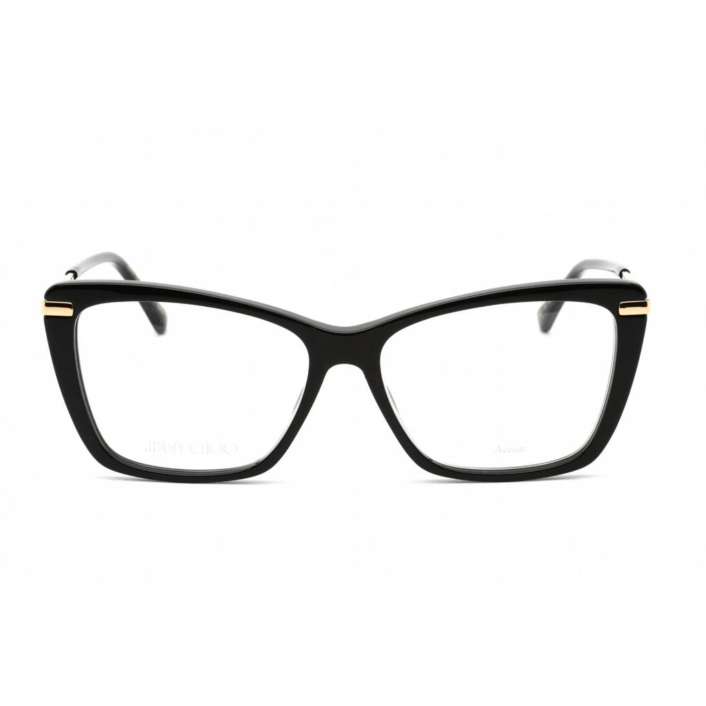 Jimmy Choo Jimmy Choo Women's Eyeglasses - Full Rim Cat Eye Black Plastic Frame | JC297 0807 00 2