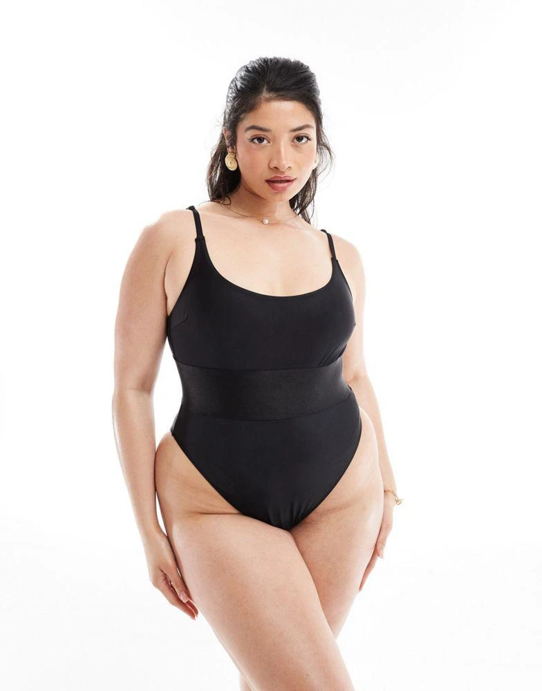 We Are We Wear We Are We Wear Plus Debbie swimsuit in black 3