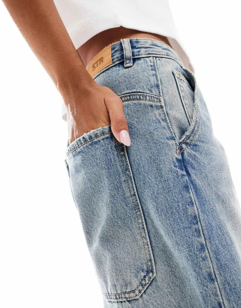 Stradivarius Stradivarius STR baggy jean in vintage wash 2