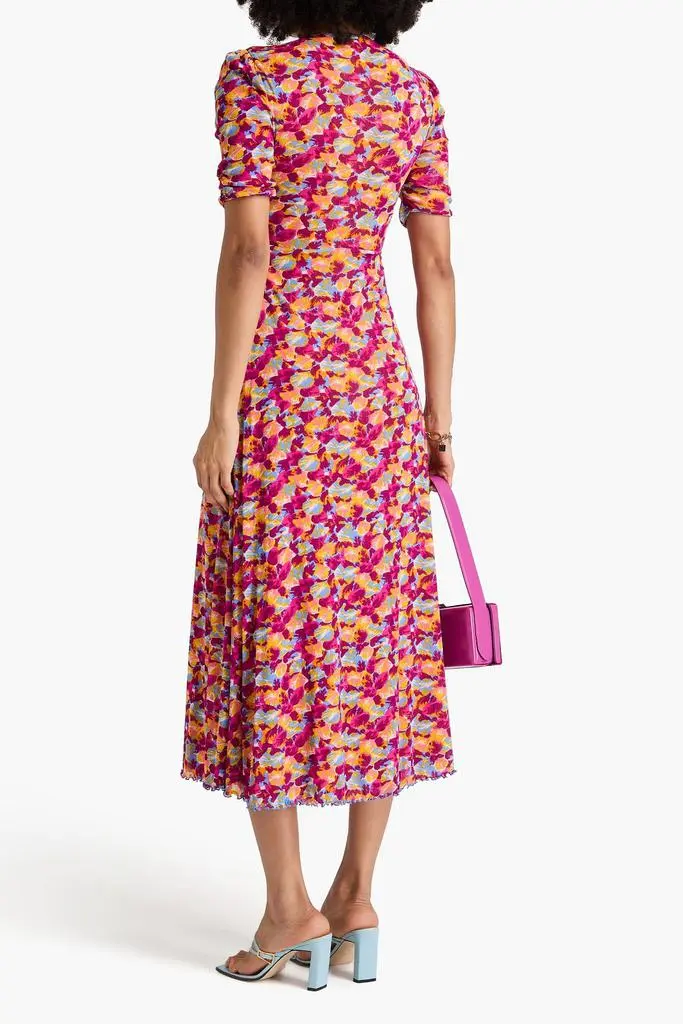 Diane von Furstenberg Koren reversible printed stretch-mesh midi dress 3