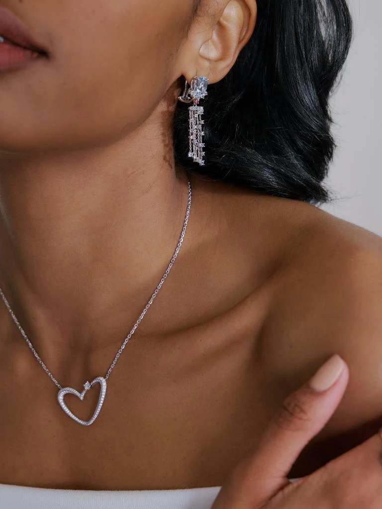 Gübelin Gübelin Ornaments of Flowers 18K White Gold Aquamarine Drop Earrings 44A-1330.3-copy 2