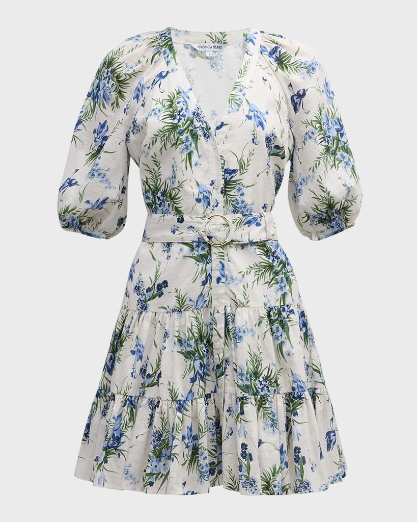 VERONICA BEARD Dewey Floral Button-Front Mini Dress 1