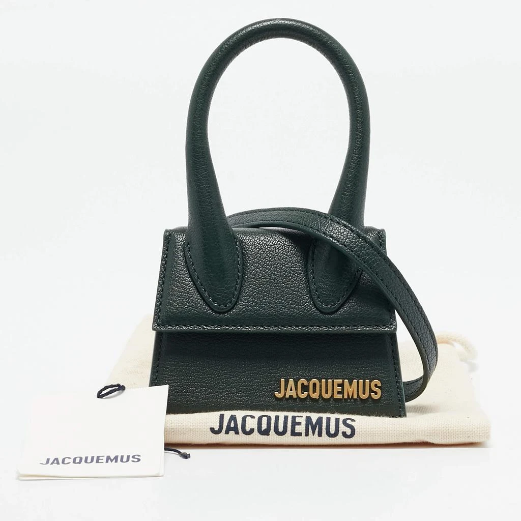 Jacquemus Jacquemus Green Leather Mini Le Chiquito Top Handle Bag 9