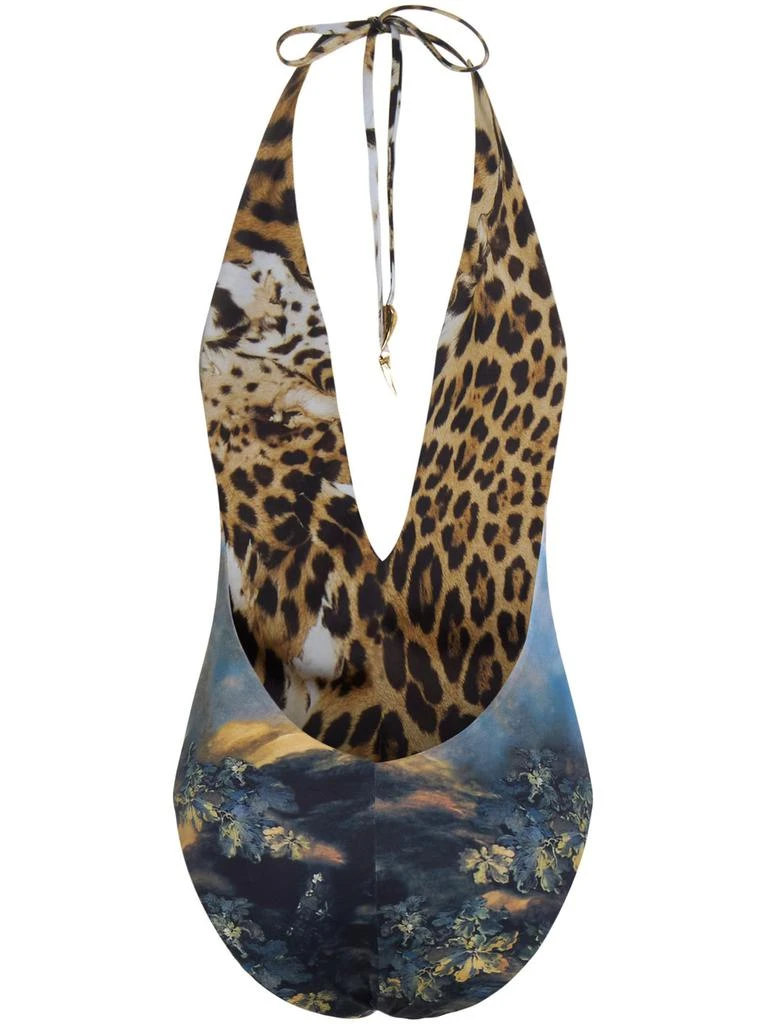 Roberto Cavalli Roberto Cavalli Painting-Print Halterneck Swimsuit 2