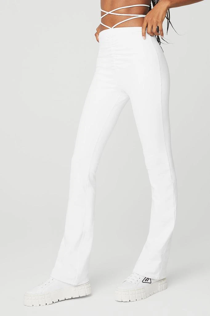 Alo Airbrush High-Waist Cinch Flare Legging - White 3