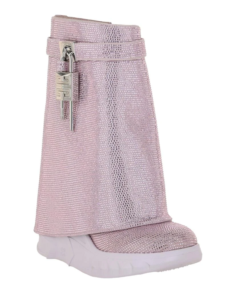 Givenchy Shark Lock Biker Ankle Boots In Leather With Strass 2