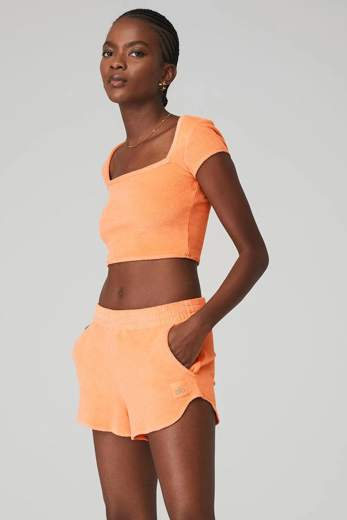 Alo Terry Beachside Short Sleeve - Cantaloupe 3