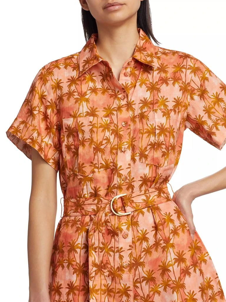 Kivari Leilani Palm Tree Linen Romper 6