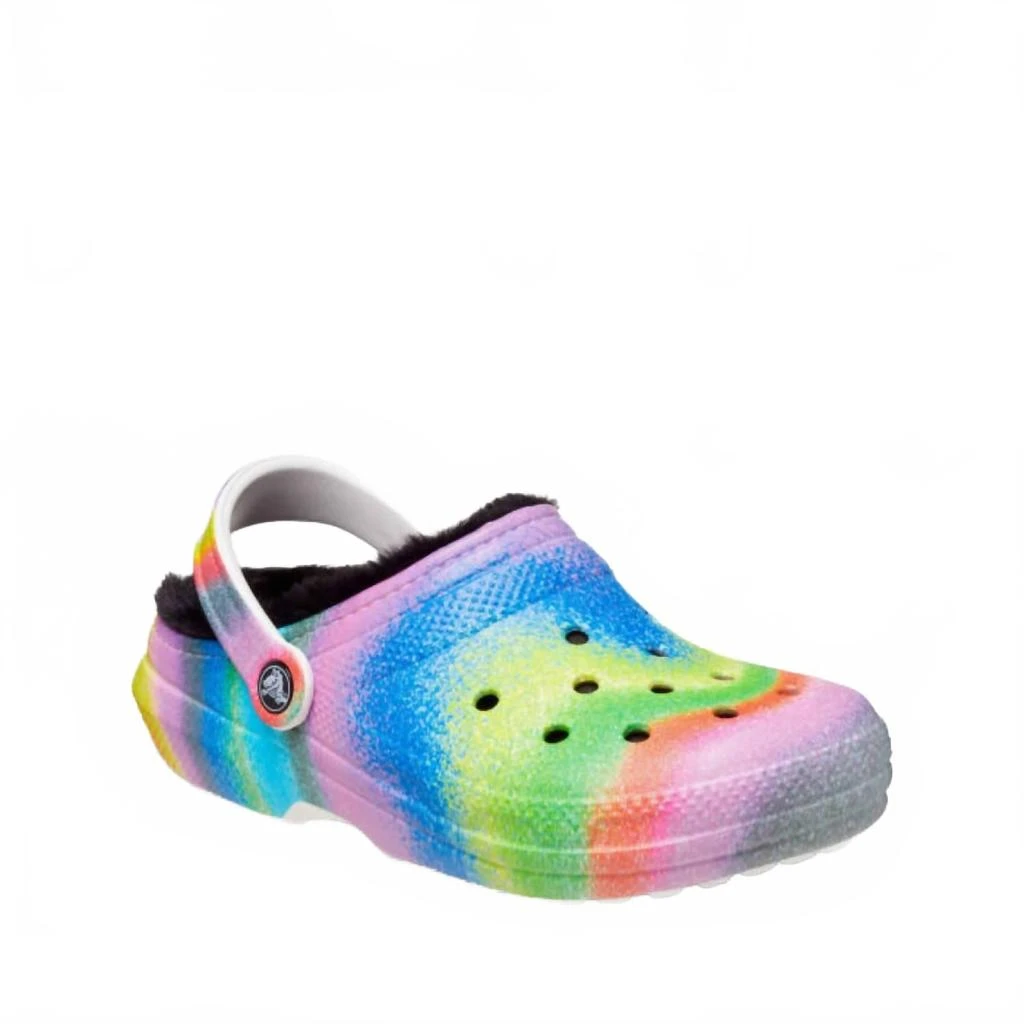 Crocs Men
s Classic Lined Spray Dye Clogs In Multi/black Fur
