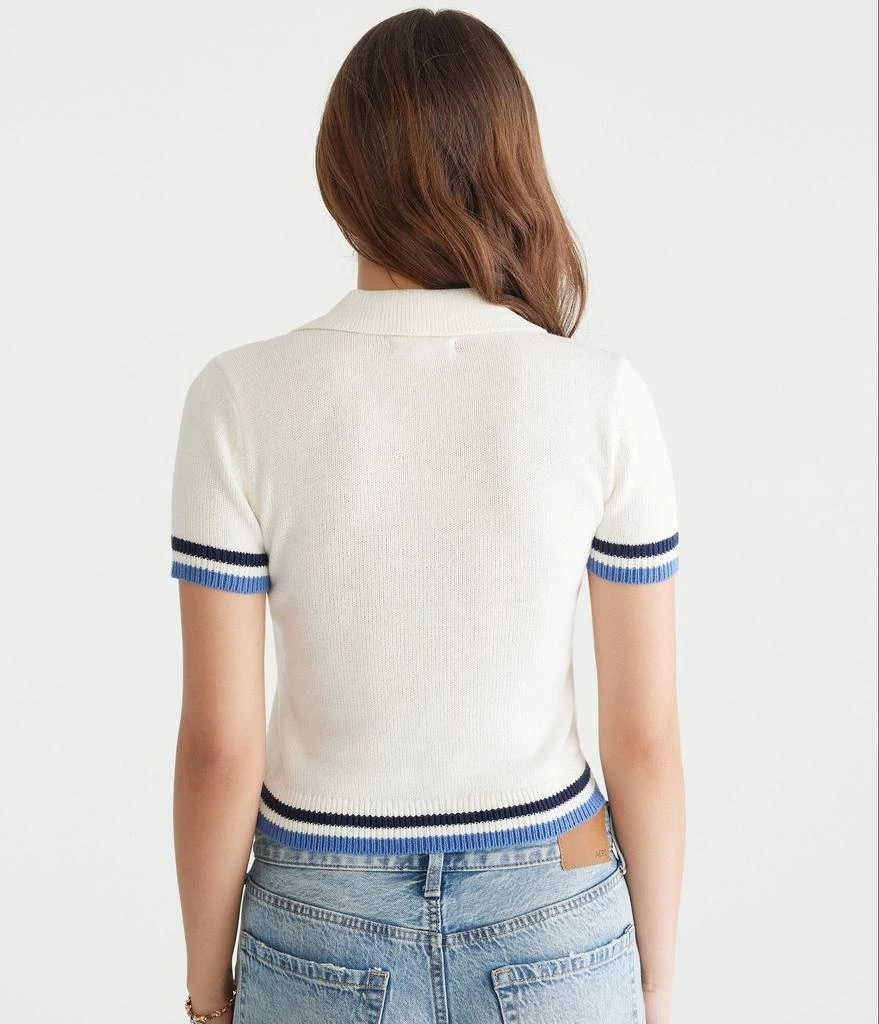Aeropostale Brooklyn Cropped Graphic Sweater Polo 4