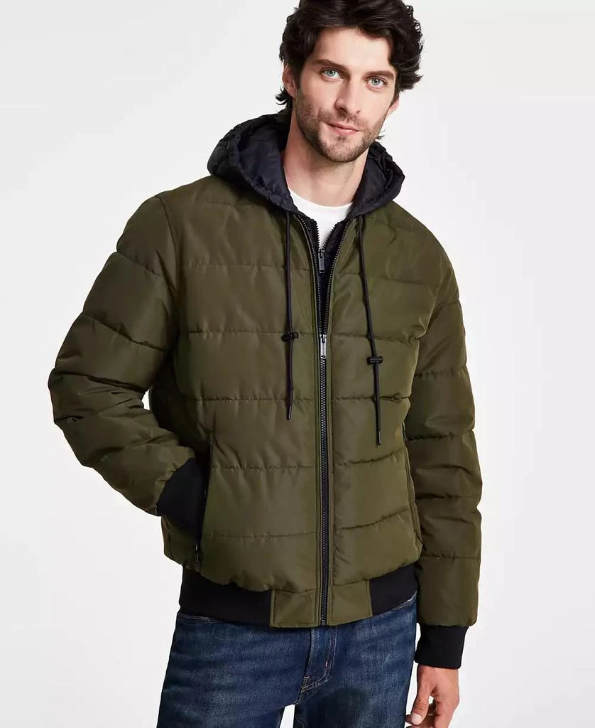 Michael Kors Men's Hooded Puffer Bomber Jacket 1