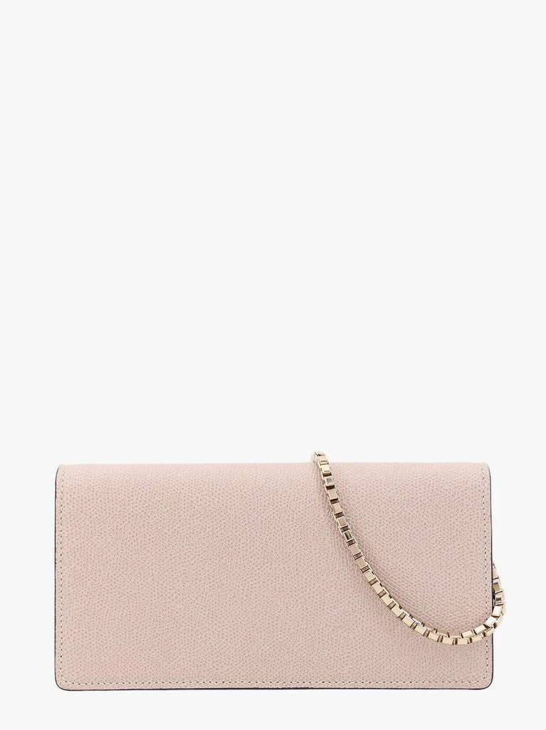 VALEXTRA Leather clutch with metal detail 2