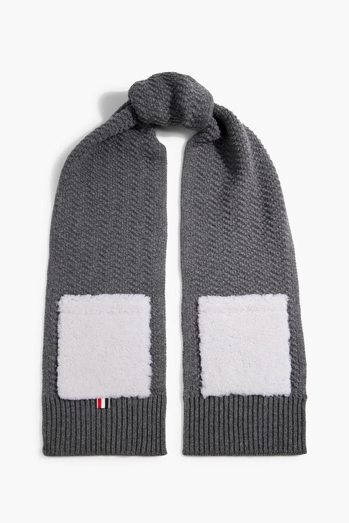 Thom Browne｜ (CLASSIC TIE IN WIDE UNI STRIPE MADRAS COT White & Gray Wide Uni Stripe Madras Cotton Tie by Thom