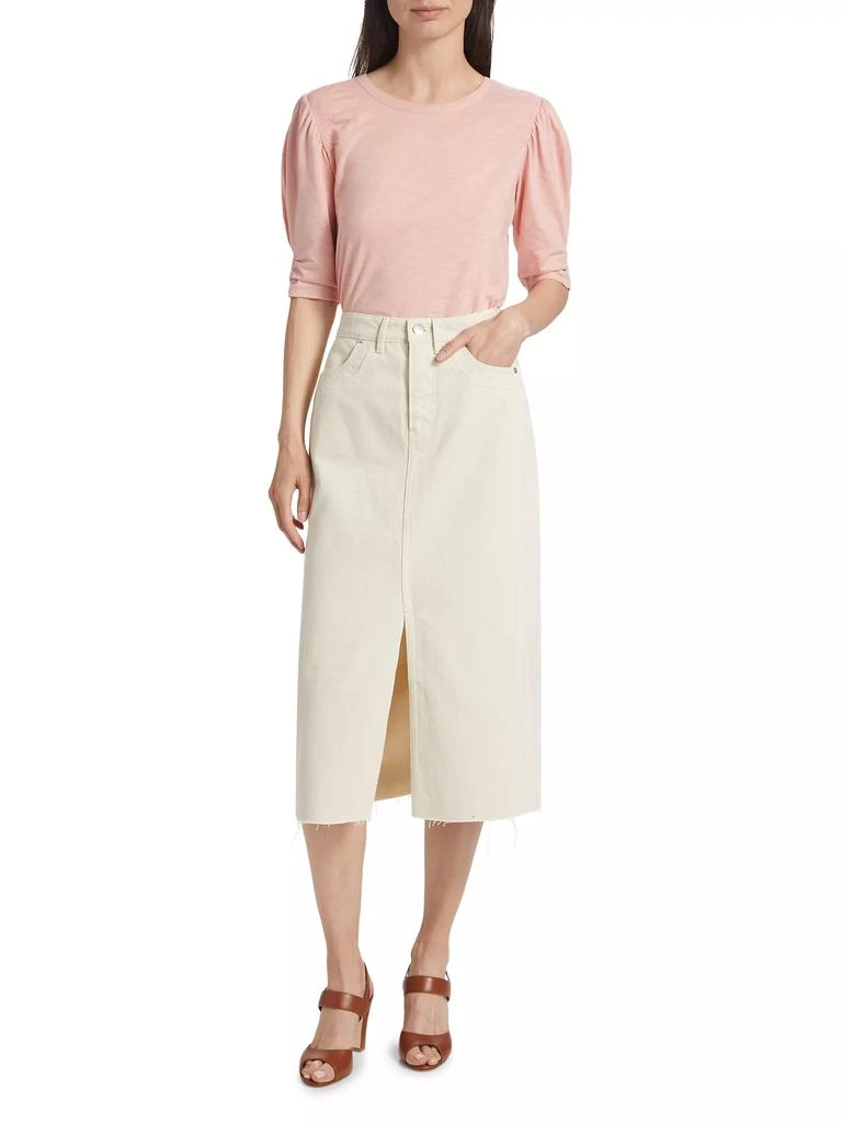 VERONICA BEARD Victoria Denim A-Line Midi-Skirt 2