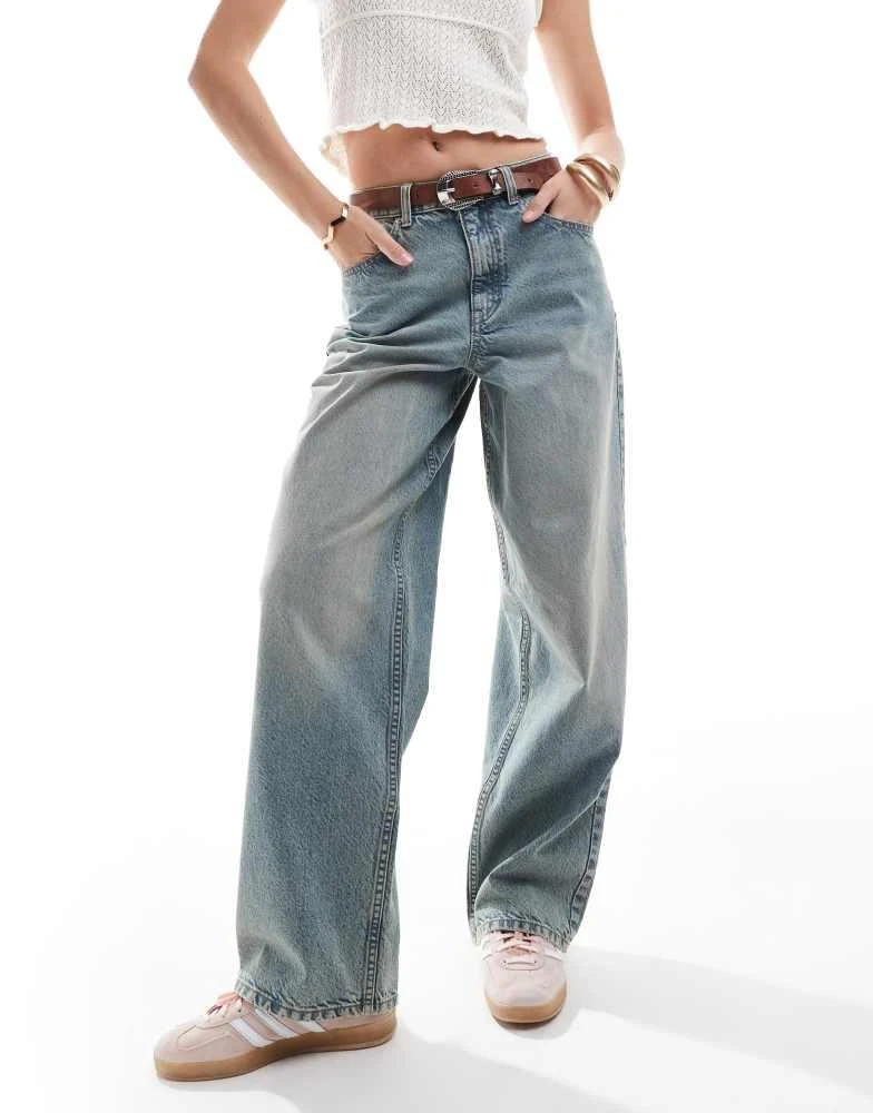 Miss Selfridge Miss Selfridge baggy jean in dirty wash 1