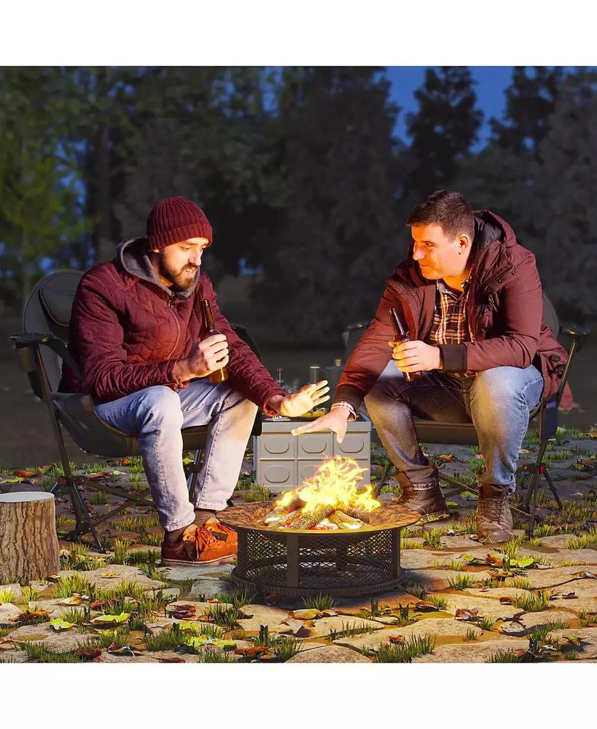 Outsunny Hammock Camping Chair Set of 2 with Adjustable Back, 3