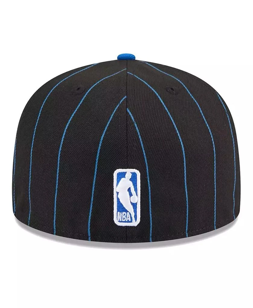 New Era Men's Black/Blue Orlando Magic Pinstripe Two-Tone 59Fifty Fitted Hat 3