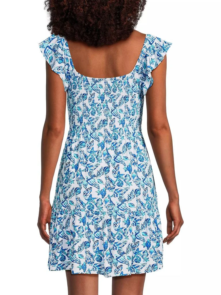 Jilly Seashell Smocked Minidress  On Sale Now with Up to 48% Off |  Discover Exclusive Deals & Savings at BeyondStyle  Authentic Lilly Pulitzer  floral|women's|modern|sleeveless|mini-length|Women's|a-line|women's  apparel|scoopneck|dresses with Limited ...