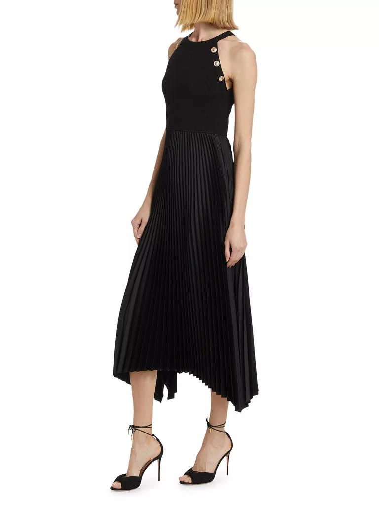 Tahari Eliana Halter Mixed Media Sweater Midi-Dress 4